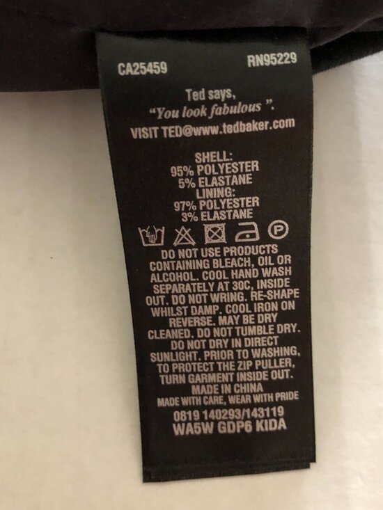 Ted Baker Kida Women Black floral collared dress Ted Size 1 = 4 Party Cocktail - Picture 9 of 12